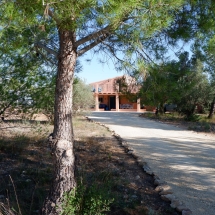 view from gate to house